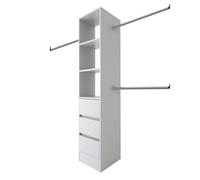 Spacepro Modular White 3 Drawer Tower Unit (H)2100mm (W)450mm (D)500mm