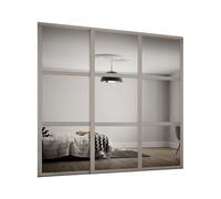 Spacepro Shaker Mirrored Matt Stone Grey 3 Door Sliding Door Kit (H)2220mm (W)2136mm