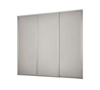 Spacepro Shaker Non-Mirrored Matt Dove Grey Matt 3 Door Sliding Wardrobe Door Kit (H)2220mm (W)2136mm