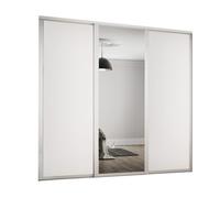 Spacepro Shaker Panel Shaker Mirrored 3 Door Sliding Wardrobe Door Kit (H)2220mm (W)2592mm