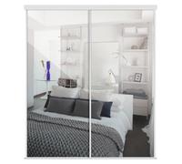 Spacepro White Frame Mirror Sliding Door Kit W1793mm