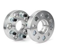 Spacer 2Pieces 15/20/25/30/35mm Wheel Spacer Adapter PCD 5x114.3 66.1mm For 5 Lug For Dacia For Duster M12x1 Spacers(Silver,45mm)