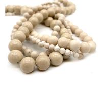 Spacer Beads Kit Stone Beads Amethyst Agates Jades Loose Round(River White Fossils,4mm(88-93pcs))