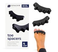 Spacer Mobility The Toe Spacer from, Recovery from the Ground Up, Correct Bunions, Plantar Fasciitis, & Correct Toes | Unisex Therapeutic Toe Spacer - Relieve Foot Pain and Tension | 4-Loop (4-Loop)