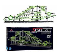 Spacerail Level 6 Marble Roller Coaster Kit - 1155 Pieces Marble Run Building Toy Luminous Version Steel Ball Roller Coaster Maze Game Space Rail, STEM Toy Gift for Ages 14