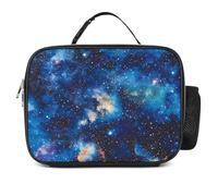 Spaces Universes Galaxy Stars Insulated Lunch Bag Reusable Cooler Tote Leakproof Lunchbox Organizer with Detachable Handle