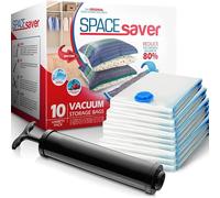 SpaceSaver Vacuum Storage Bags - 15-Pack Clothes & Bedding Vacuum Packs with Pump