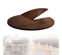 SpaceSaving 1.4m Foldable Round Wooden Table Top ReplacementEasy Storage No Legs Perfect for Temporary Use Lightweight & DurableBrown Color