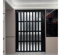 SpaceSaving Accordion DoorWhite & Black PVC Interior French Door Soundproof Foldable Privacy Partition 8096in Adjustable Perfect for Home & Office Use