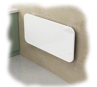 SpaceSaving Floating Folding ShelfWallMounted Wooden Storage Desk for Kitchen Utility Room Garage & ShedCompact 50x30cm (White)