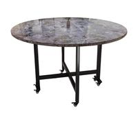 SpaceSaving Folding Dining Table with Wheels Extendable Drop Leaf Design Portable Kitchen & Apartment Table Sturdy FrameGreen 51.1x120in/130x75cm