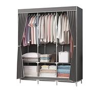 SpaceSaving Portable Wardrobe with Hanging Rail & ShelvesFabric Closet Organizer for Bedroom Storage Easy Assembly & Durable Design Ideal for Small Spaces