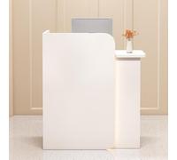 SpaceSaving Reception Desk with KeyLock Drawer Ideal for Home Office Salons Beauty Studios and Checkout AreasModern Design for Efficient Reception Spaces