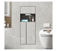 SpaceSaving RecesseWallMounteCabinet for Toiletries Toilet Paper & Brush HolderPrefab Storage Solution with Embedded Shelf for nizeathroom