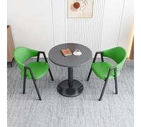SpaceSaving Round Negotiation Table & Chairs Set Green Coffee Table & Chair Combo for Balcony Living Room Dining Business Meetings Stylish & Functional Furniture