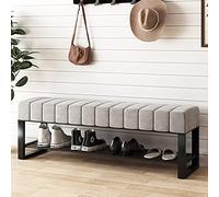 SpaceSaving Shoe Storage Bench Luxury Velvet Seating Modern Decorative Entryway Soft Shoe Rack for Entry Stylish Shoe Change Stool