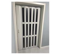 SpaceSaving White PVC Folding Door70/80/90/100/110/120/130/140/150/160cm Sliding Internal Doors for Bathroom Kitchen BalconyConcertina Design (70x214cm)