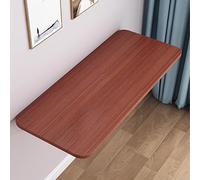 SpaceSaving Wooden Wall Folding Table 60x40cm Invisible Floating Desk Compact Dining Table for Wall Mounting Teak Finish Ideal Laptop & Kitchen Table