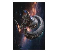 Spaceship 1000 Piece Complete DIY Jigsaw Puzzle Space Battleship Astronomical Object Collectors Mind Relaxation Educational Decorative Puzzle Gifts for Adults Recycled Cardboard 1000 PCS