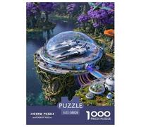 Spaceship 1000 Pieces Jigsaw Challenging Game Toy Sci-fi Spaceship Home Decoration Fit Families Adults Gifts 38x26cm/1000pcs