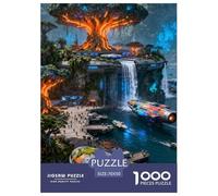 Spaceship 1000 Pieces Jigsaw Puzzle Games Challenge Toy Sci-fi Spaceship Home Decoration Family Fun for Adults And Children 70x50cm/1000pcs