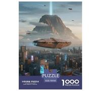 Spaceship 1000 Pieces Puzzles Games Challenge Toy Sci-fi Spaceship Home Decoration Fit Families for Adults And Children 70x50cm/1000pcs