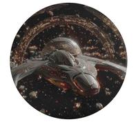 Spaceship 195 Piece Circular Jigsaw Puzzle Space Battleship Astronomical Object Animal Shape All Ages Educational Puzzle Stress Relief Home Decor Gift Idea Educational Challenging 195 PCS