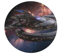 Spaceship 195 Piece Circular Puzzle Space Battleship Astronomical Object Animal Shape Educational Stress Relief Puzzle All Ages Home Decor Creative Design Educational Challenging 195 PCS