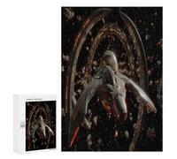 Spaceship 300Pc Jigsaw Puzzles All Ages Space Battleship Astronomical Object Jigsaws Neighborhood Get-Together Family Game Whimsical Design 300 PCS