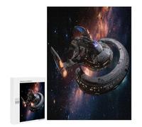 Spaceship 500Pc Jigsaw Puzzles All Ages Space Battleship Astronomical Object Jigsaws Neighborhood Get-Together Family Game Whimsical Design 500 PCS