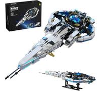 Spaceship Building Set for Adults, Sci-Fi Destroyer Building Blocks with Display Stand, Creative Star Spaceship Bricks Kit Model Collectible Toys, Gifts for Movie Fans and Adults Teens