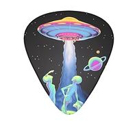 Spaceship Guitar Plectrums Classical Triangle Bass Acoustic And Electric Guitar Plectrums For Guitarists 12 Pieces