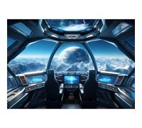 Spaceship Interior Backdrop Futuristic Science Fiction Photography Backdrops Space Station Spacecraft Cabin Backdrops Astronomy Universe Galaxy Outer Space Station Props Decorations Vinyl 5x3ft