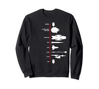 Spaceship Timeline Science Fiction Rocket Sweatshirt