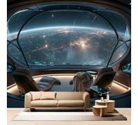 Spaceship Wall Mural 300x210 cm