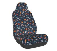 Spaceships and Stars in Outer Space Car Seat Covers, Automotive Seat Covers for Cars, SUVs and Trucks, Car Seat Covers Front Seats, Car Seat Protector, Car Accessories for Women Men