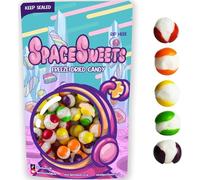 SpaceSweets Freeze Dried Fruit Comets - Crunchy Viral Candy with Skittles - Fun Snack for All Ages - Vegan & Vegetarian Friendly - TikTok Trend Sweets (Pack of 2, Fruit Comets)