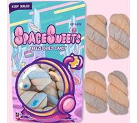 SpaceSweets Freeze Dried Marshmallow Twists | Crunchy Candy Treats | Melts in Mouth | Viral TikTok Sweet Snack | Fun Gift for Kids & Adults (Pack of 1, Tongue Painter Mallows)