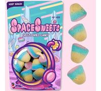 SpaceSweets Freeze Dried Retro & Classic British Sweets Crunchy, Fun & Flavourful Great Gift for Kids & Adults - UK Favourite Treats Reimagined (Pack of 1, Rainbow Drops)