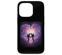 Spacetime Embrace Interstellar Couple Celestial Connection Case for iPhone 13 Pro