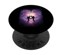 Spacetime Embrace Interstellar Couple Celestial Connection PopSockets Adhesive PopGrip