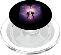 Spacetime Embrace Interstellar Couple Celestial Connection PopSockets PopGrip for MagSafe