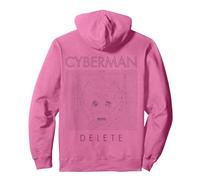 Spacetime-Tour Cybermen Intergalactic Time-Travel Pullover Hoodie, Adult Unisex, Bright Pink, XX-Large