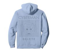 Spacetime-Tour Cybermen Intergalactic Time-Travel Pullover Hoodie, Adult Unisex, Dusty Blue, X-Large