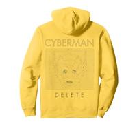Spacetime-Tour Cybermen Intergalactic Time-Travel Pullover Hoodie, Adult Unisex, Lemon Yellow, Small