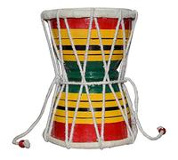 Spacetouch Damru Hand Percussion Handmade Indian Musical Instrument Damro with Cords Multicolor