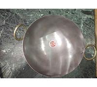 Spacetouch Traditional Indian Handmade Cast Iron Kadai Cooking Wok Cast Iron Wok Kadhai 3 Liter Cast Iron Kadhai