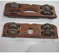 Spacetouch Wooden Kartal Wooden Cymbals Wood Kartals Hand Percussions Wooden Clapper Wooden Khartal Patri Pair Round Pair