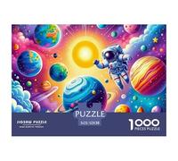 Spacewalk Astronaut 1000 Piece Jigsaw Puzzle for Adults Paper Material Solar System Puzzle Game for Family Brain Focus Home Gift 52x38cm/1000pcs