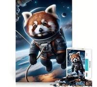 Spacewalk Red Panda 1000 Piece Jigsaw Puzzles for Adults Teenagers Cognitive Toy Leisure Fun Pattern Assembly Festive Gift 38x52cm